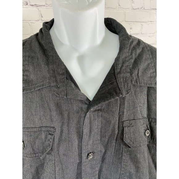 Wrangler Dark Gray Flex for Comfort Long Sleeve Button Down Collared Shirt 3XL - Picture 5 of 10